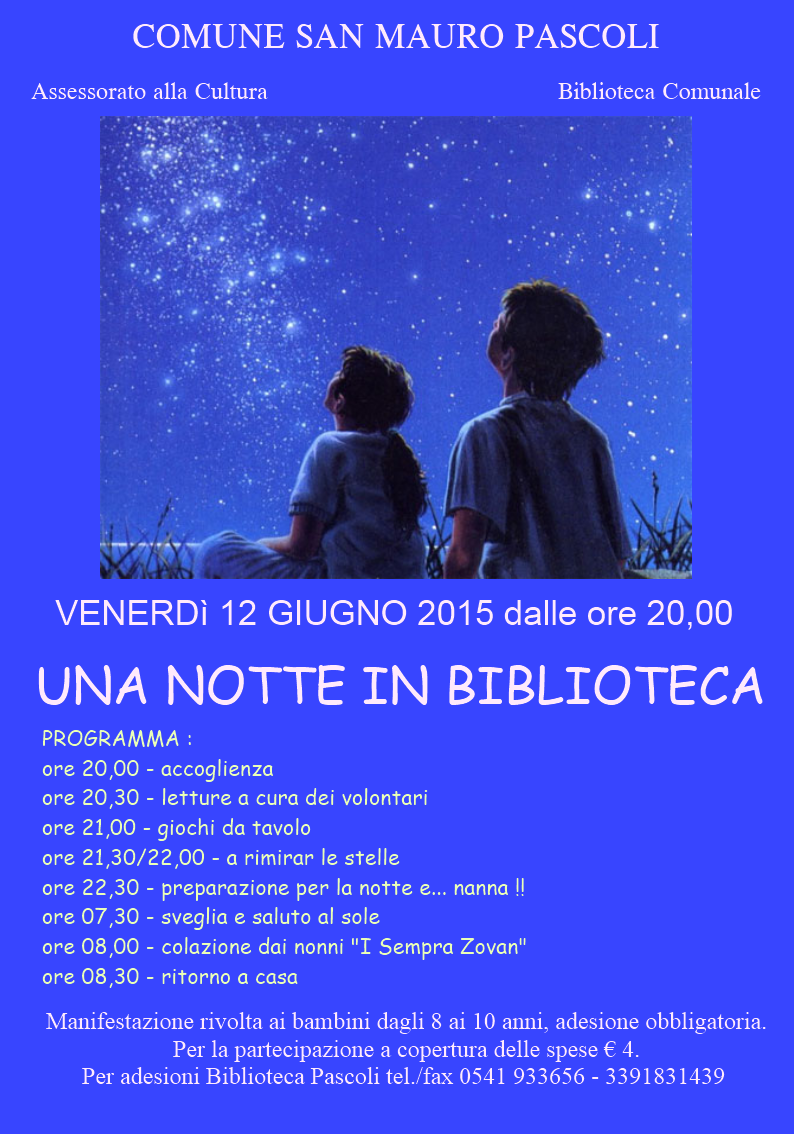 Notte in biblioteca foto 